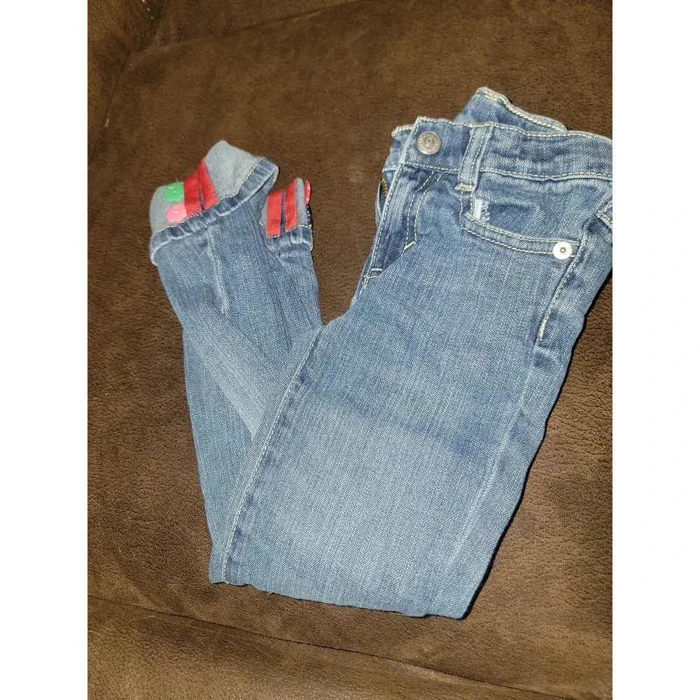 Gymboree smart little lady apple top size 4 jeans‎ size 5 slim headband